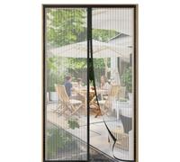 SAILIMAY Upgraded Fly Screen Door, 95 x 205 cm, Magnetic Insect Protection Balcony Door, No Drilling, Easy Adhesive Mounting Without Stronger Magnets and Durable Fly Protection, Black