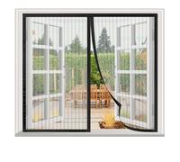 SAILIMAY Upgraded Magnetic Fly Screens for Windows, Hundreds of Sizes, 60x110cm, Easy to Install Without Drilling, Black Stripe Window Nets to Keep Bugs Out