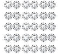 SAILIMUE 15Pairs Rhinestone Earrings For Women Dance Competition Performance Ballet Stud Earrings Stainless Steel Round Acrylic Stone Inside Rhinestone Crystal Halo Dance Competition Earrings Set 15mm