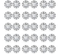 SAILIMUE 15Pairs Rhinestone Earrings For Women Dance Competition Performance Ballet Stud Earrings Stainless Steel Round Acrylic Stone Inside Rhinestone Crystal Halo Dance Competition Earrings Set 15mm