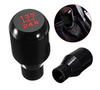 SAILINE Shifter Adapter Universal 5 Speed Manual Metal Chrome Gear Shift Knob Lever Stick Pen Handle Head Car Styling Accessories Racing Style (Black) (Black)