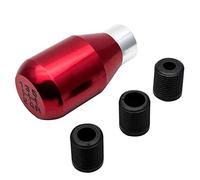 SAILINE Shifter Adapter Universal 5 Speed Manual Metal Chrome Gear Shift Knob Lever Stick Pen Handle Head Car Styling Accessories Racing Style (Black) (red)
