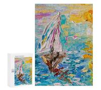 Sailing at Sunset: Relaxing Home Activity, 300 PCS Decorative Jigsaw for Grown-Ups; for Couples, Friends And Family
