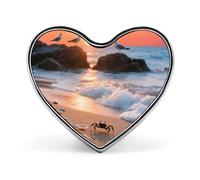 Sailing at The Seaside Lapel Pin Fashion Brooch Pin Cute Button Badges Heart Shape