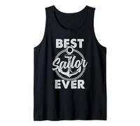 Sailing Best Sailor Ever Anchor Nautical Captain Humor Tank Top