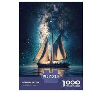 Sailing Boat 1000 Piece Jigsaw Puzzle Paper Adults Night Sky Jigsaw Puzzle 38x26cm/1000pcs