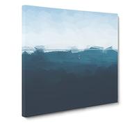 Sailing Boat Alone in the Ocean Canvas Print | Gallery Wrapped 30mm Frame Wall Art | 14x14 inches | Ready to Hang | Abstract Seascape Picture | Living Room Bedroom Lounge Office