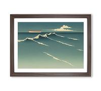 Sailing Boat Art H1022 Framed Print for Living Room Bedroom Home Office Décor, Wall Art Picture Ready to Hang, Walnut A4 Frame (34 x 25 cm)