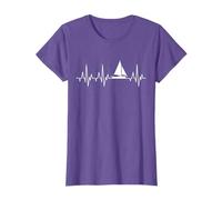 Sailing boat heartbeat sailing ECG boat sailor T-Shirt