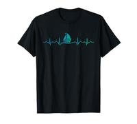 Sailing Boat Lover Heartbeat Captain Gift for Men Women Kids T-Shirt