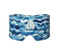 Sailing Boat on the sea Double-Sided Printed Eye mask, Soft and Light-Blocking, Suitable for Travel and Home