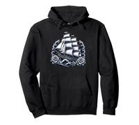 Sailing Boat Sailor Ship Coastal Maritime Vintage Nautical Pullover Hoodie