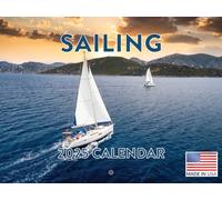 Sailing Calendar 2025 Sailboat Monthly Wall Calender 12 Month | American Made In The USA