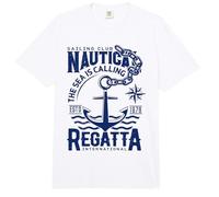 Sailing Club Nautica The Sea is Calling Regatta Internationa Comfort Colors Adult Heavyweight T-Shirt