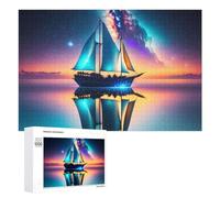 Sailing Dreams A Celestial Voyage, 1000 PCS Displayable Picture Puzzle, New Year Puzzle Gift, for Screen-Free Relaxation at Home