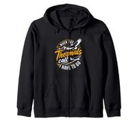 Sailing Flight Saying Thermik Calls Glider Hobby Pilot Zip Hoodie