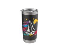 Sailing Graphic Beach Catamaran Stainless Steel Insulated Tumbler