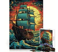 Sailing Into Sunset 1000 Pieces Jigsaw Puzzles for Teenagers Logic Train Toy Quiet Fun Smooth Cut Lovely Gift (50x75cm)