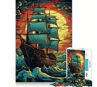 Sailing Into Sunset Jigsaw Puzzle for Teenagers 1000 Pieces Boost Memory Relaxing Fun Premium Cut Stylish Gift (38x52cm)