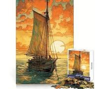 Sailing Into The Sunset Jigsaw Puzzle 1000 Piece for Teenagers Logic Sense Toy Calm Pastime Smooth Edge Premium Gift (38x26cm)