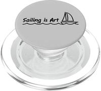 Sailing is Art Sailboat Skipper PopSockets PopGrip for MagSafe