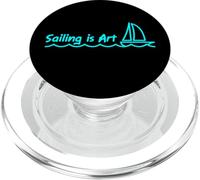 Sailing is Art Sailboat Skipper PopSockets PopGrip for MagSafe