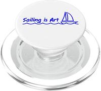 Sailing is Art Sailboat Skipper PopSockets PopGrip for MagSafe