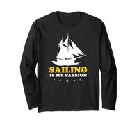 Sailing is My Passion Vintage Nautical Humor Long Sleeve T-Shirt