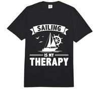 Sailing is My Therapy Sailboat Skipper Captain Ship Boat Comfort Colors Adult Heavyweight T-Shirt