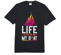 Sailing Life is Better On My Boat Sailboat Retro Vintage Comfort Colors Adult Heavyweight T-Shirt