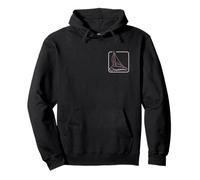 Sailing Logo Symbol Square Sailboat Ship Captain Crew Logo Pullover Hoodie