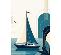 Sailing Notebook | A5 Graph Paper Journal | 120 Pages | Softcover: Ocean Breeze