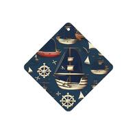 Sailing Pirate Theme Printing 10 Pcs Car Air Freshener Hanging Sheets Scented Hanging Sheets With Rope For Home