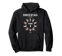 Sailing Points of Sail Diagram Nautical Learning Diagram Art Pullover Hoodie