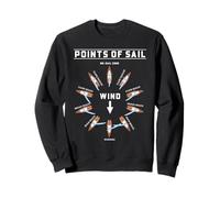 Sailing Points of Sail Diagram Nautical Learning Diagram Art Sweatshirt