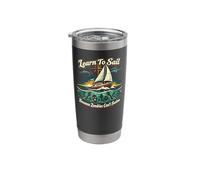 Sailing Sailboat Learn to Sail Because Zombies Can't Swim Stainless Steel Insulated Tumbler