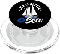 Sailing Sailboat Life Is Better At Sea PopSockets PopGrip for MagSafe