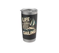 Sailing Sailboat Life is Just A Series of Obstacles Stainless Steel Insulated Tumbler