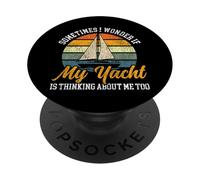 Sailing Sailboat Retro Vintage Sometimes I Wonder If My PopSockets Adhesive PopGrip