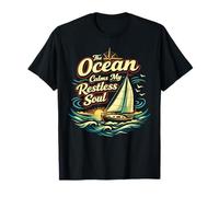 Sailing Sailboat The Ocean Calms My Restless Soul T-Shirt