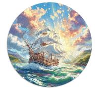 Sailing Ship 1000 Piece Jigsaw Puzzle for Adults Ocean World Colourful Jigsaws Educational Games Great Gift 1000pcs (67.5x67.5cm)