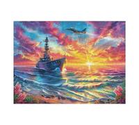 Sailing Ship 500 Pcs Jigsaw Puzzles Puzzles for Adults Teens Fun Family Game Team Building Stress Reducing Autumn Gift Durable Recycled Material 500 PCS