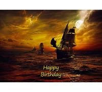 Sailing Ship Boat Birthday Card