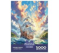 Sailing Ship Historic Jigsaw Puzzles Adults Fun 1000 Piece Transportation Toy Intellectual Game Education Game Stress Relief Home Decoration Relaxation And Intelligence 38x26cm/1000pcs