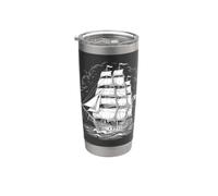 Sailing Ship Illustration Stainless Steel Insulated Tumbler