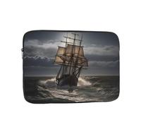 Sailing Ship in Storm Laptop Case Sleeve 13 inch Laptop Bag Shockproof Computer Carrying Cover Protective Notebook Case