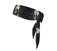 Sailing Ship In Storm Print Tie Headband For Women Men, Ninja Headbands, Adjustable Moisture Wicking Cooling Headband