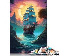 Sailing Ship Jigsaw Puzzles for Adults 500 Piece Jigsaw Puzzles for Adults Jigsaws 500 Pieces for Adults Challenging Game 500pcs (52x38cm)