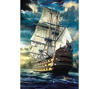 Sailing Ship of The Line 1000 Piece Jigsaw Puzzle for Adults Maritime Warship Scene