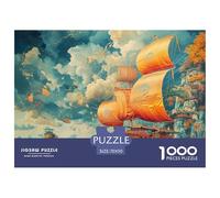 Sailing Ship Puzzle 1000 Piece Ocean Puzzles Family Puzzle Game Have Fun Learning 100% Recycled Cardboard for Adults 70x50cm/1000pcs